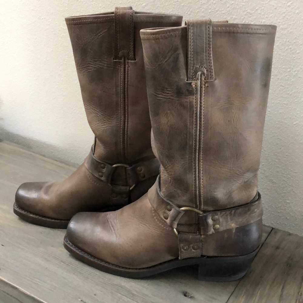 Frye 12R Harness Boots - Brown